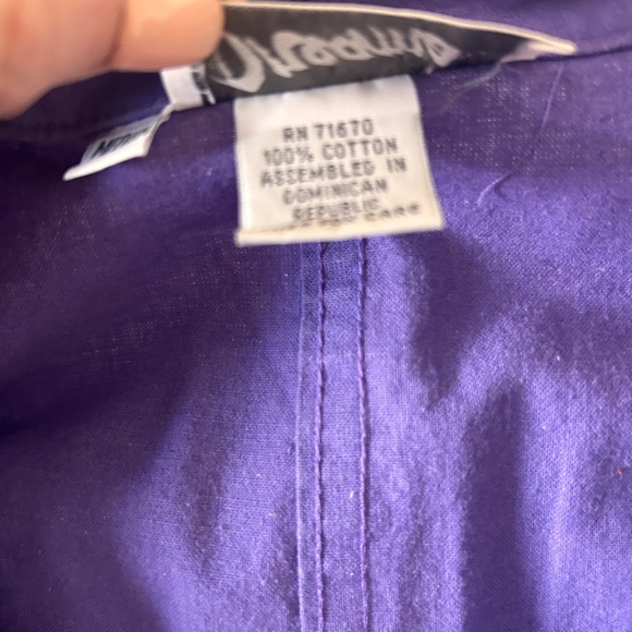 Vintage 1980s Purple Utility Jumpsuit ⚡ Snap Front / Elastic Waist - Picture 7 of 12